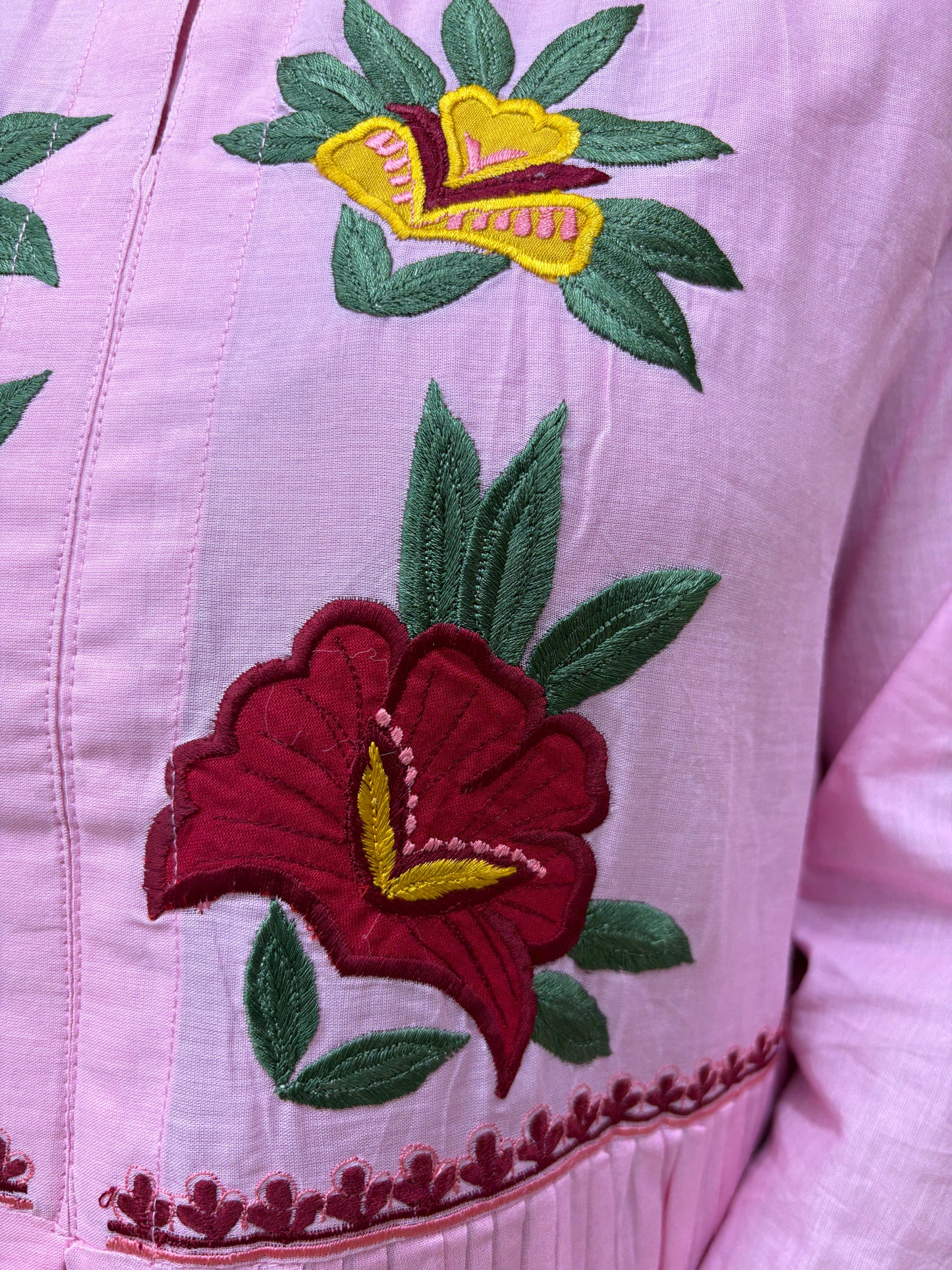 Premium Mul Mul Cotton Light Pink with Hand work kolkata Style AAKS0KAA7