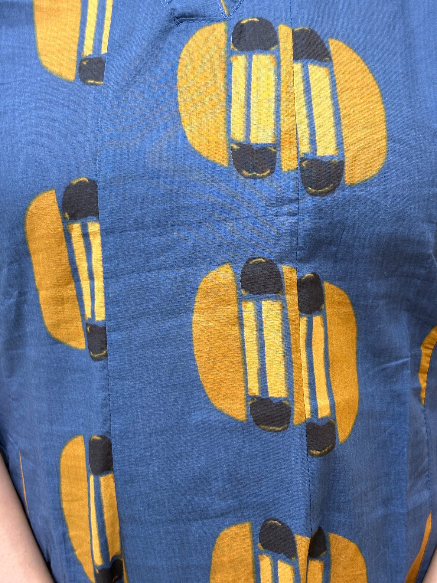 Indigo Blue Printed Cotton Coord Set AACS50772