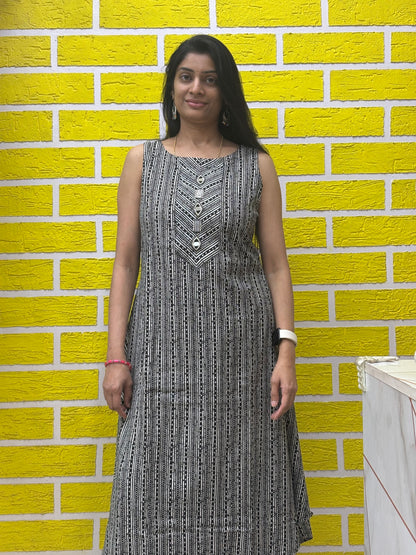 Original Cotton Flex Procion Print with Hand Work Botique Style Cut Co-ord Set-AACS0V16503