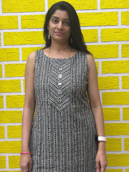 Original Cotton Flex Procion Print with Hand Work Botique Style Cut Co-ord Set-AACS0V16503