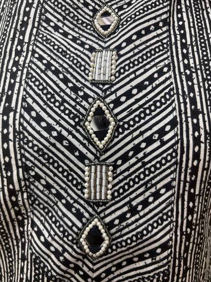 Original Cotton Flex Procion Print with Hand Work Botique Style Cut Co-ord Set-AACS0V16503