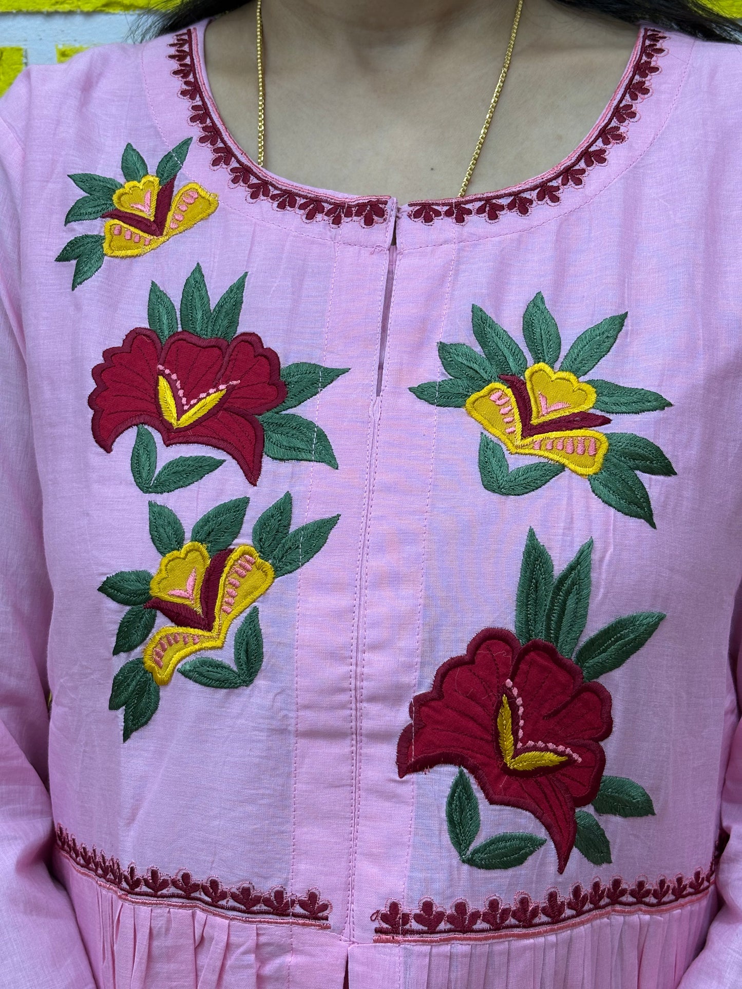 Premium Mul Mul Cotton Light Pink with Hand work kolkata Style AAKS0KAA7