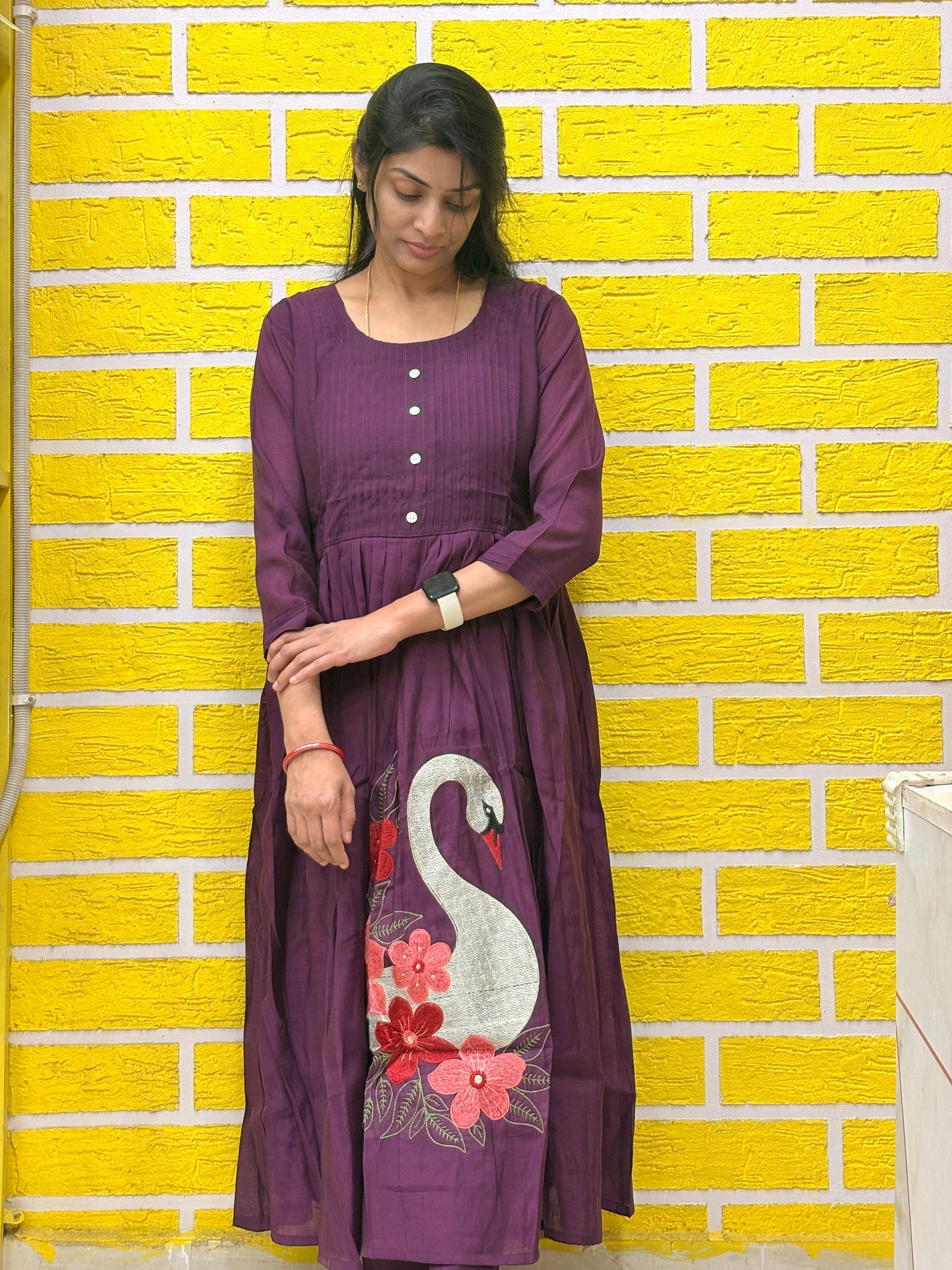 Mul Chanderi Purple Co-ord Set AACS26291