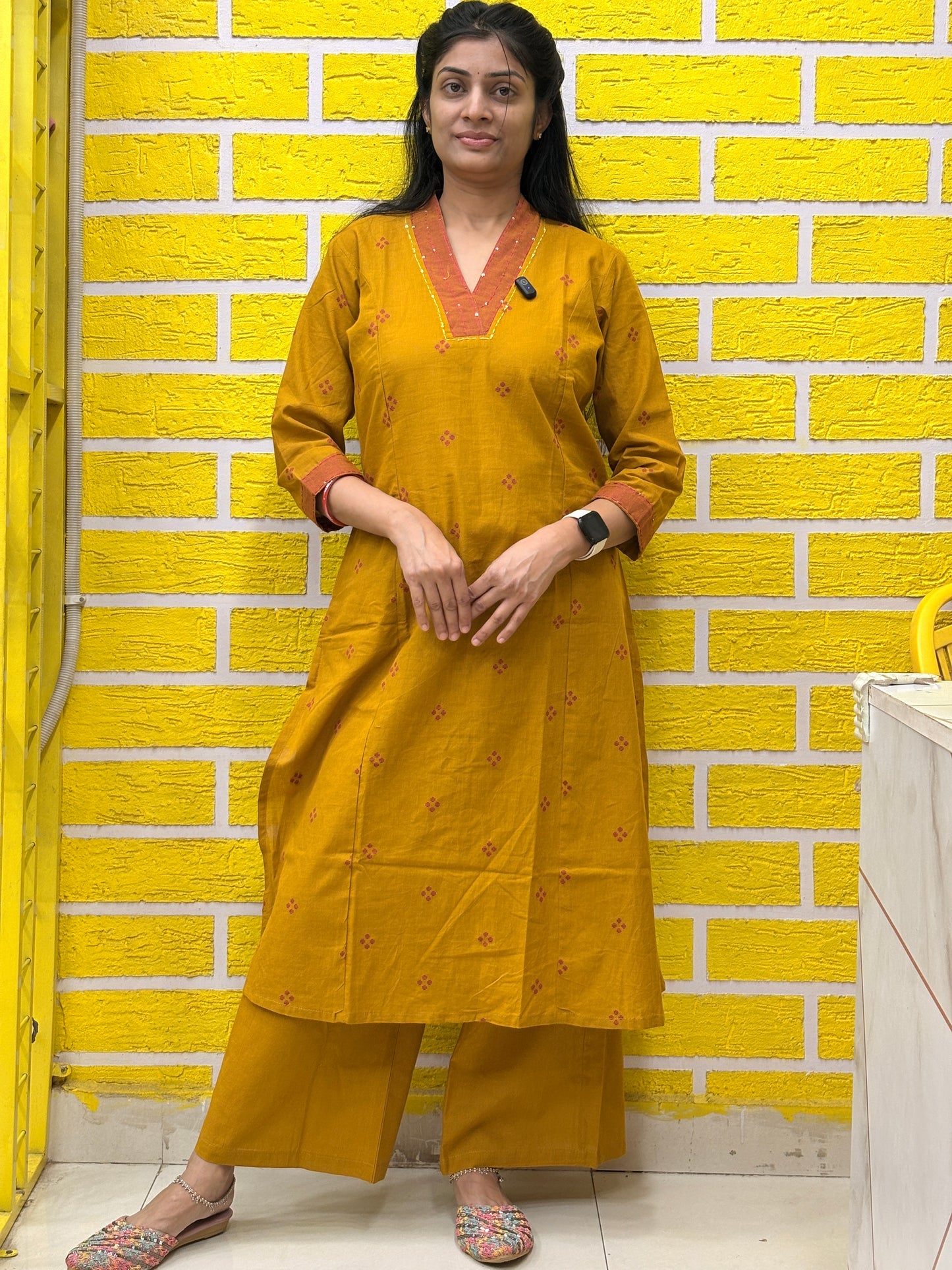 Mustard Cotton Co-Ord Set AACS25970