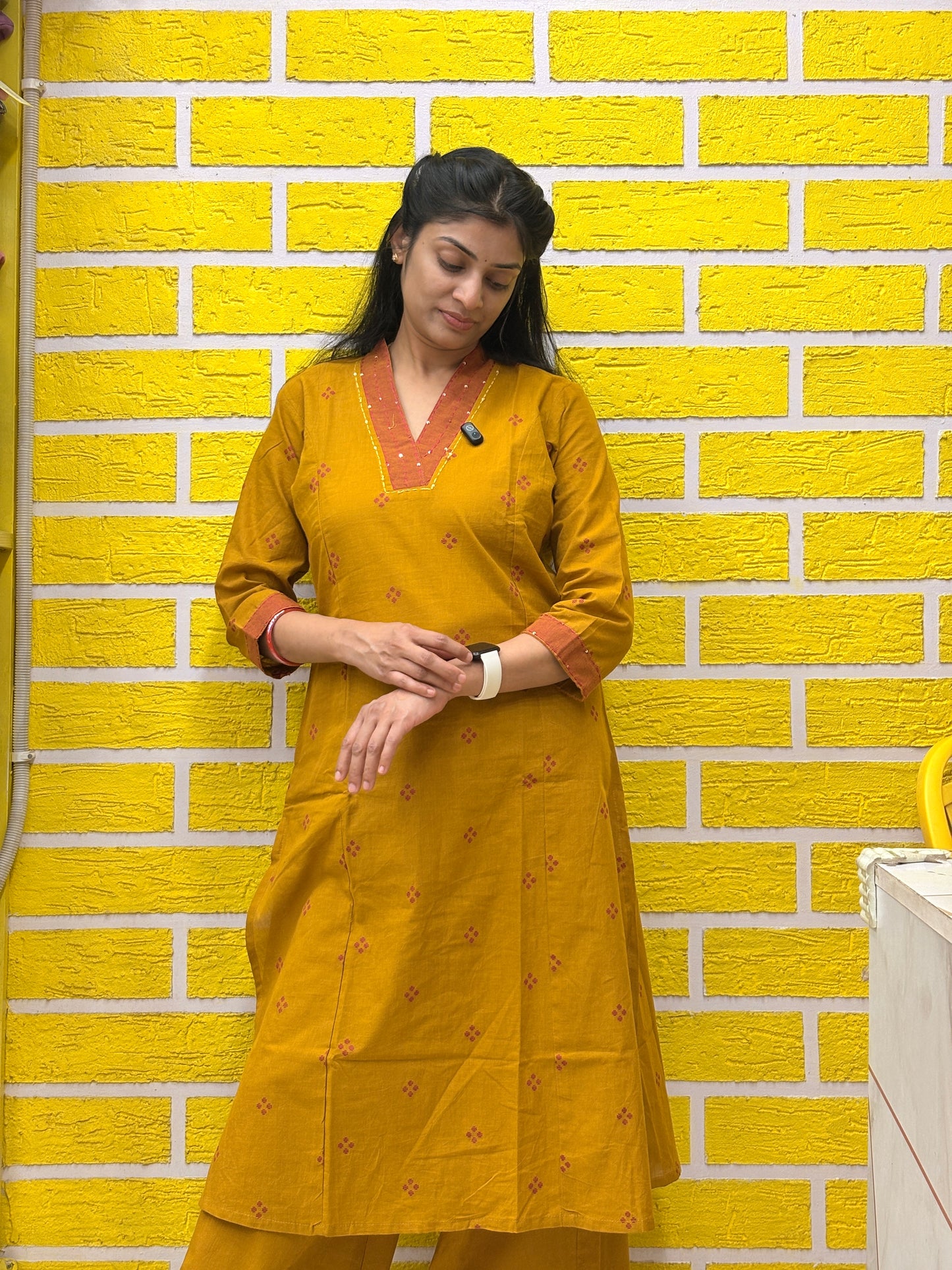 Mustard Cotton Co-Ord Set AACS25970