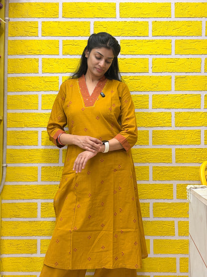 Mustard Cotton Co-Ord Set AACS25970